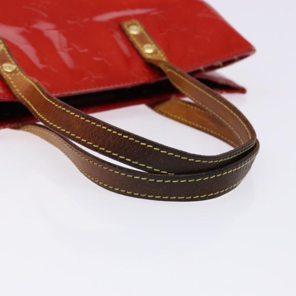 LOUIS VUITTON Monogram Vernis Reade MM Hand Bag Red Rouge M91086 - Picture 7 of 12